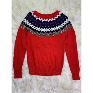 Old Navy - Red Heavy Sweater with Holiday Print